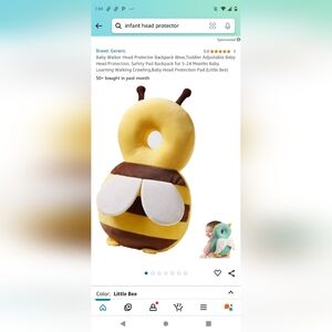 Little bee Infant head protector